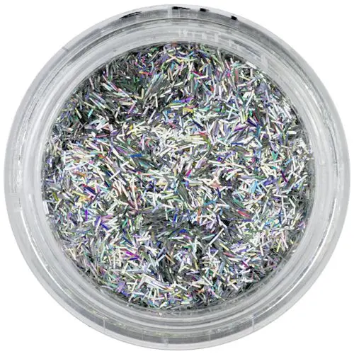 Decorative flitter - silver, hologram