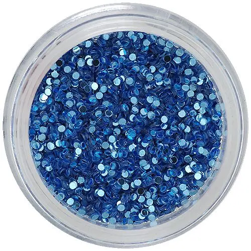 Light blue circle glitter for nail art