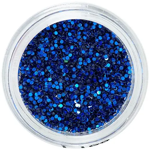 Nail art confetti - dark blue circle glitter