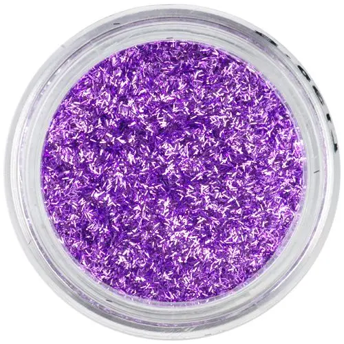 Decoration for nails - purple-pink flitter