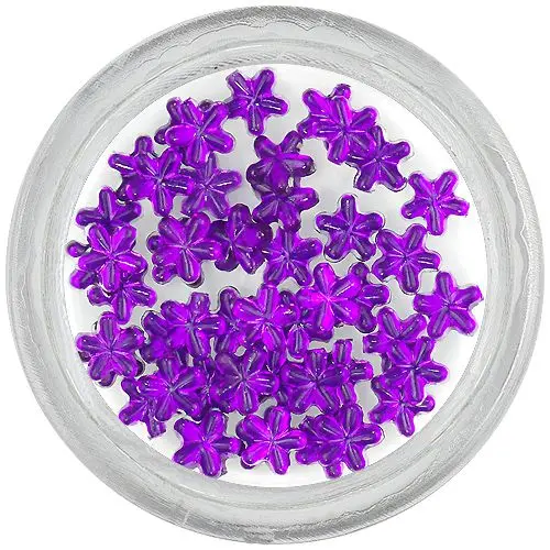 Dark purple rhinestones for nails - flowers