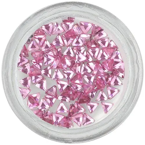Light pink rhinestones for nails - triangle