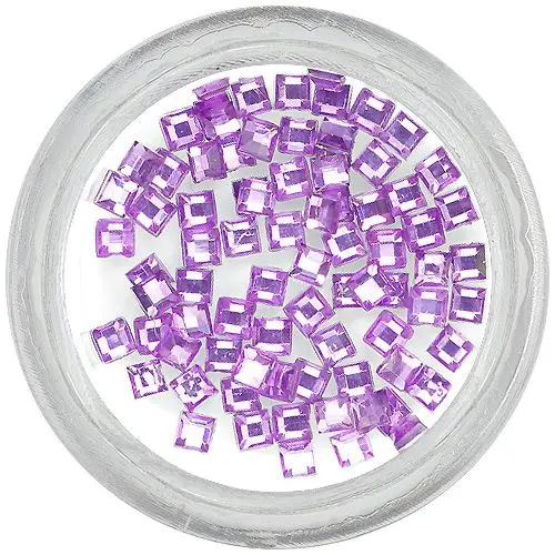 Square rhinestones - light purple 