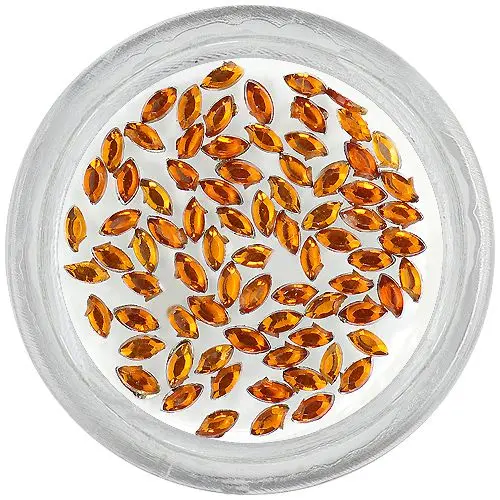 Oval rhinestones - orange