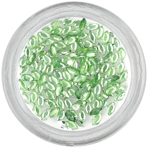 Oval rhinestones - light green