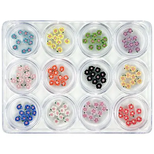 Nail art kit - acrylic flowers, 12pcs