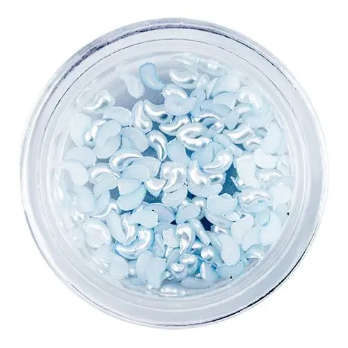 Pearl Drops for Nails - Light Blue, Curved