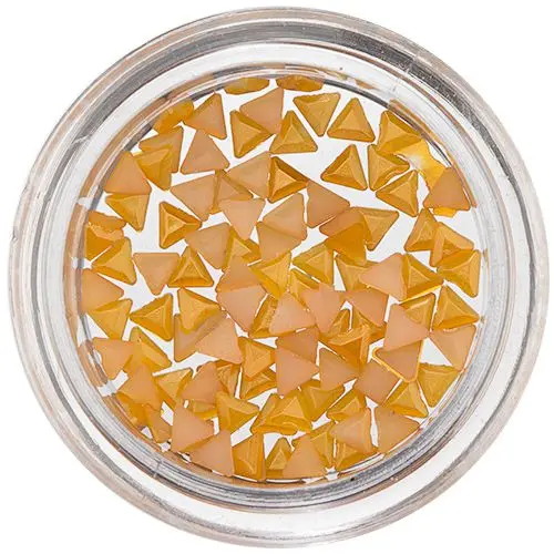 Triangles for Nail Decoration - Yellow-Orange, Pearl Effect