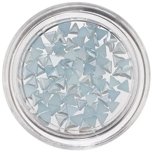 Light Blue Nail Art Decorations - Triangles, Pearlescent