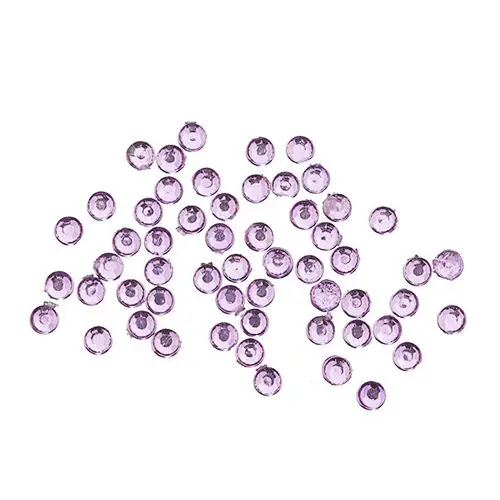 Light purple nail decorations, 2mm - round rhinestones in sack, 90pcs