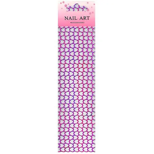 Decorative Nail Foil with Heart Pattern - Purple