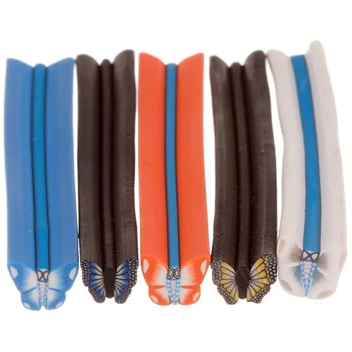 Butterfly - Fimo Decorative Sticks, 5pcs