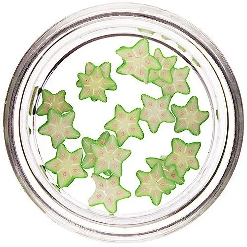 Fimo Nail Decoration - Pre - Cut Star, Green