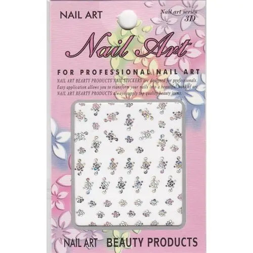 3D nail art stickers - small holographic roses