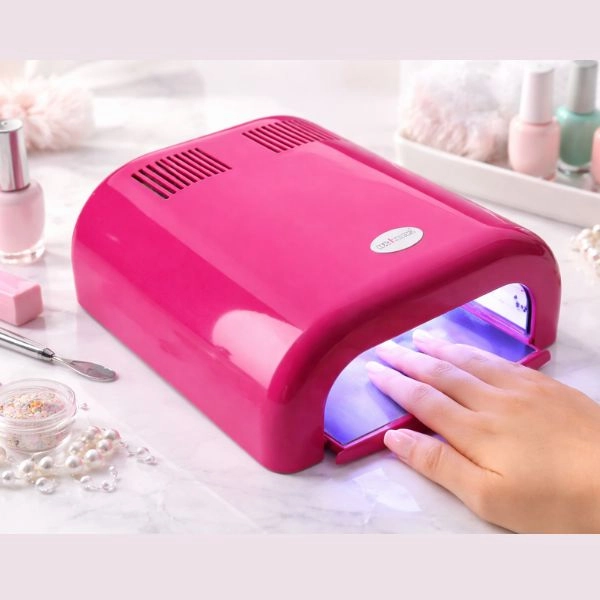 Pink UV lamp - 36W, 120s timer +  5g UV gel + tips + oil FOR FREE