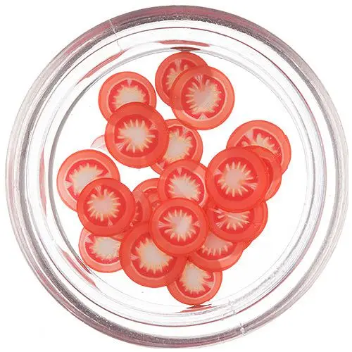 Vegetable - Sliced Fimo Nail Art, Tomato