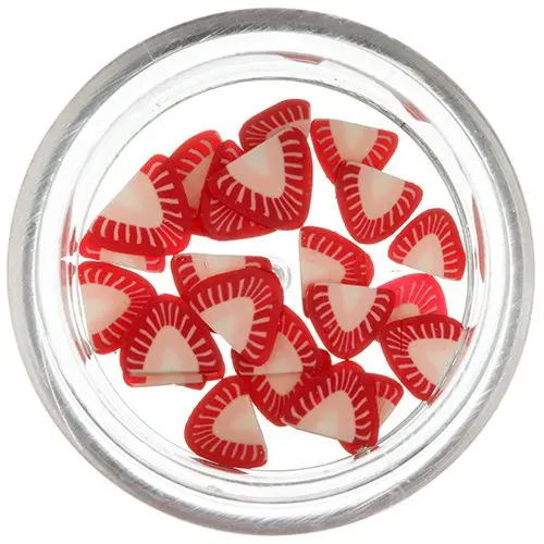 Fimo Nail Decorations - Sliced Strawberries
