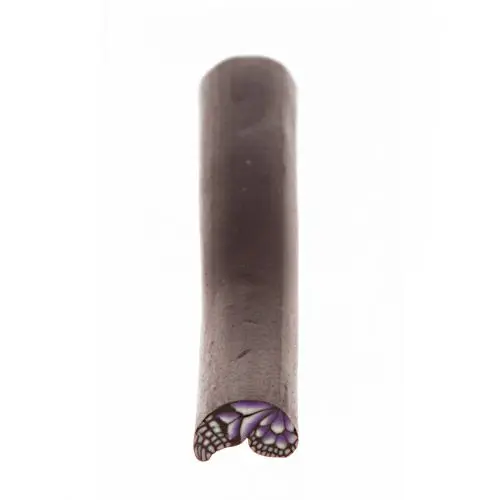 Half Butterfly - Fimo Nail Decoration in Purple-Black Colour, Stick