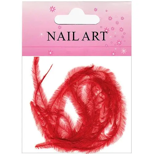 Red feathers for nails